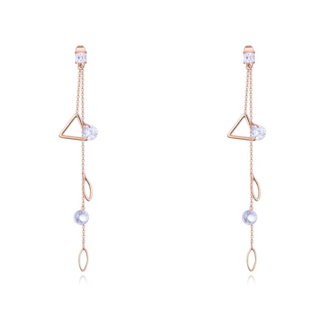 Triangle long earrings 26609