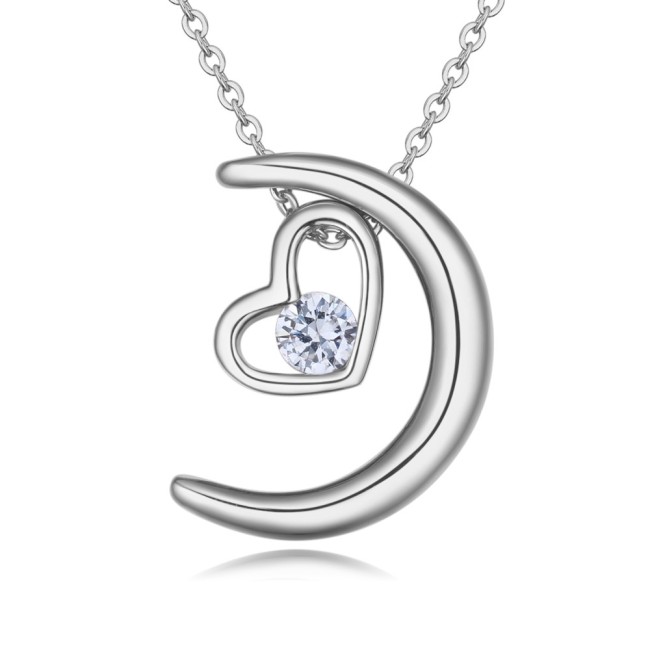 moon heart necklace 26146