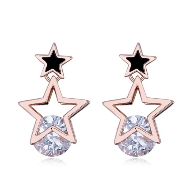 Silver needles star earring 25902