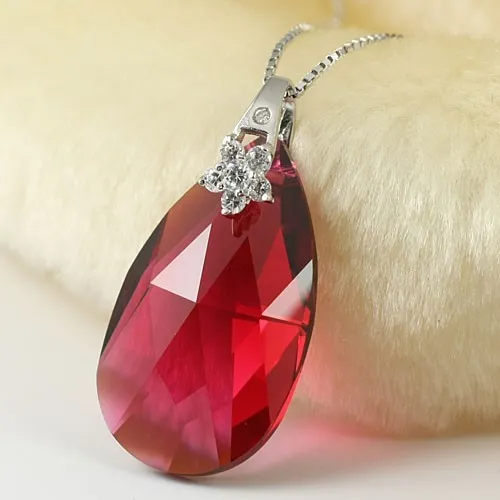 silver Austrias crystal 28mm pendant062017
