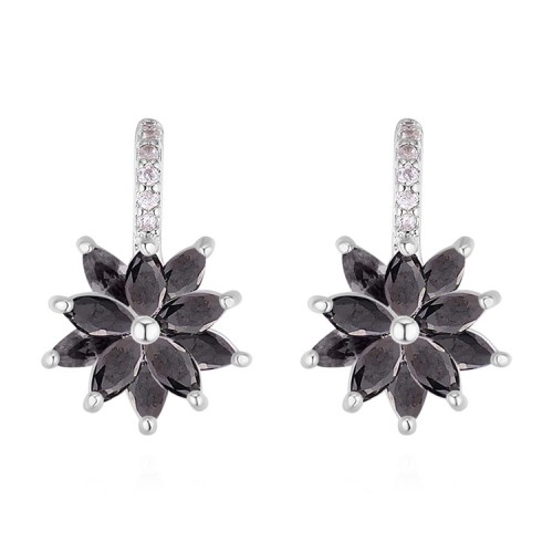 Silver needle snowflake earrings 30021