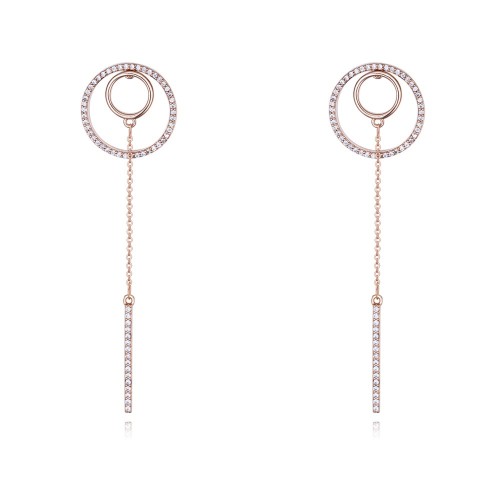 silver needles round earring 26399