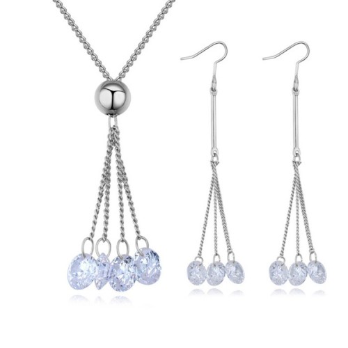 drop zircon jewelry set 25984