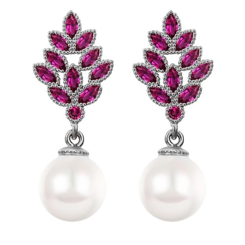 Peacock Pearl Earrings q8880914b