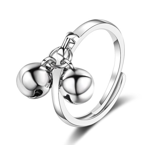 The Dual-Bell Opening Ring For Women Focus Ring Non-Mainstream Normcore Style Adjustable Little Finger Ring JZ295