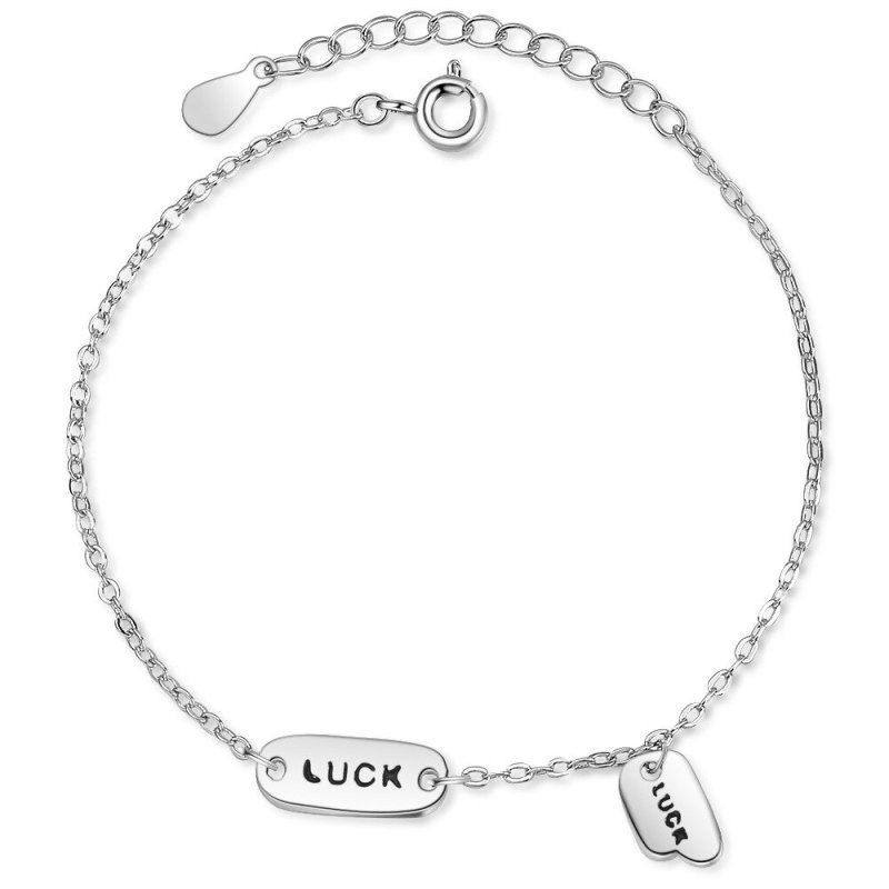 Lucky Luck English Non-Mainstream Simple Design Square Bracelet Bracelet Female Sl167