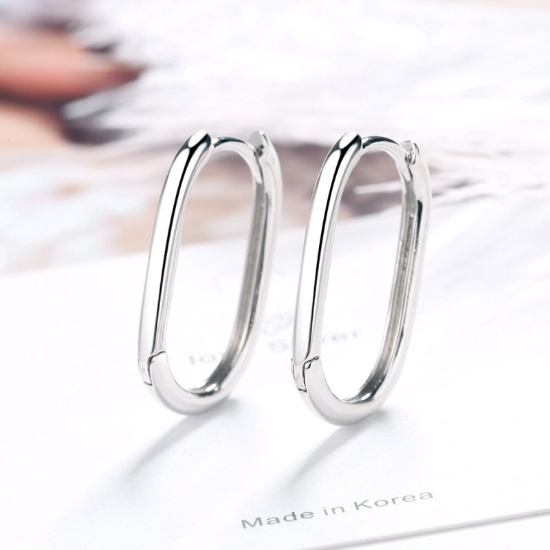 Ear Clip Women's Korean-Style Fashion Geometry Pattern Oval Ear Clip Simple Elegant Geometric Earringsxze544
