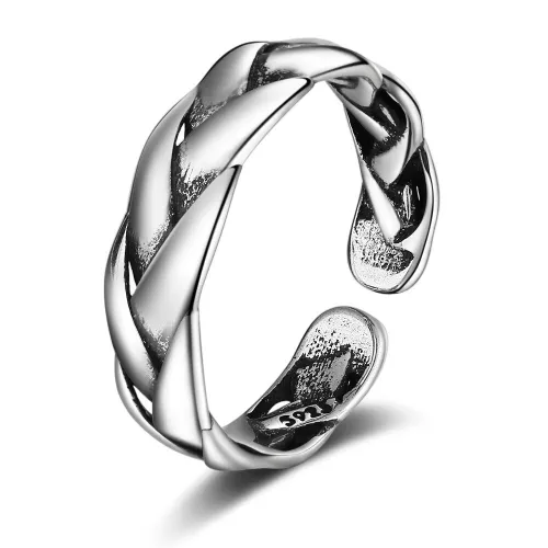 Ring Women's Vintage Linen Flower Color Open Ring Fashion National Style Woven Single Ring Ornament Xzr311