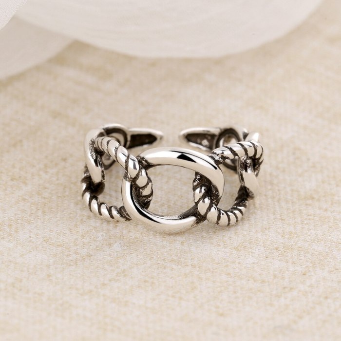 Twine Vintage Rings South Korea Hipster Creative Retro Opening Joint Forefinger Ring Little Finger Ring JZ308