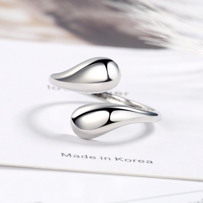 Ring Normcore Style Minimalist Misalignment Interleaving Nv Jie Zhi Smooth Ring 318
