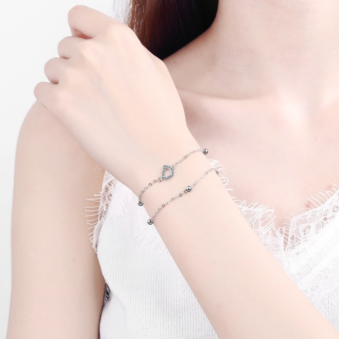 Bracelet Women's Korean-Style Fashion Small And Large D Diamond Set Bracelet Double-Layer Elegant Hand Jewelry SL170