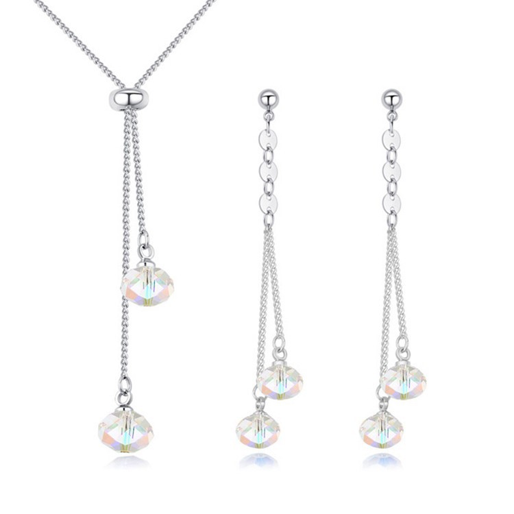 drop crystal jewelry set s26007