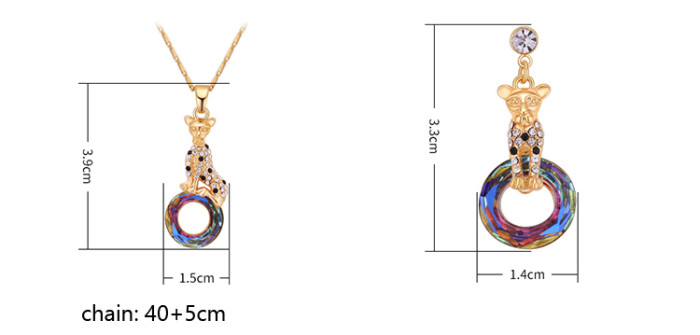 Leopard geometric jewelry set 30247