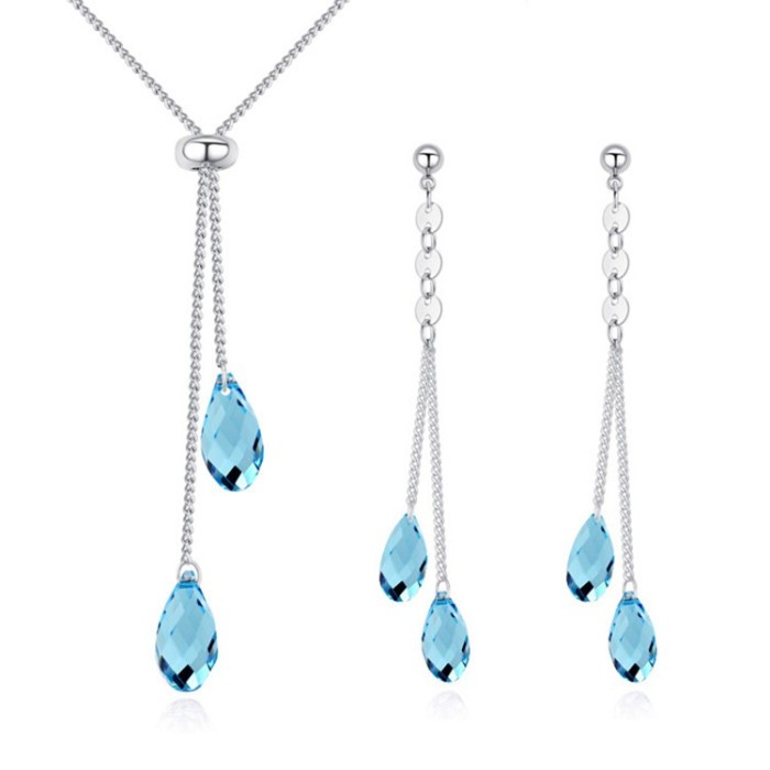 drop crystal jewelry set s26000