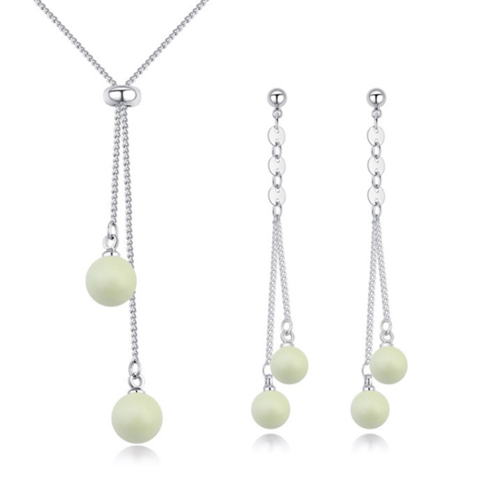 pearl drop jewelry set