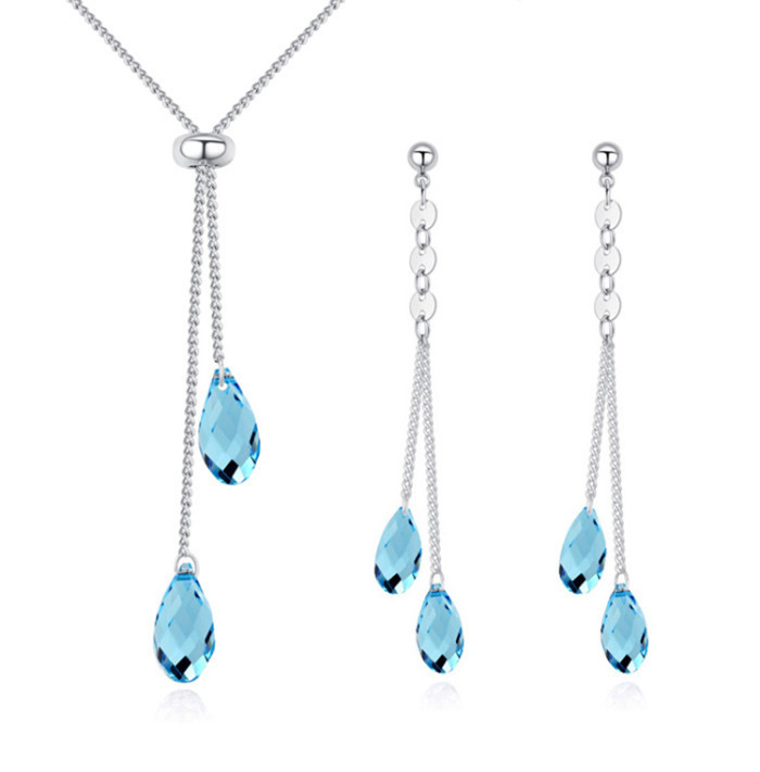 drop crystal jewelry set s26000