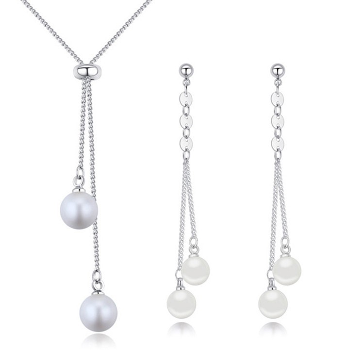 pearl drop jewelry set