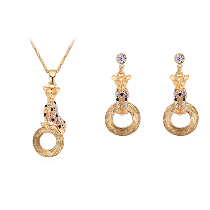 Leopard geometric jewelry set 30247
