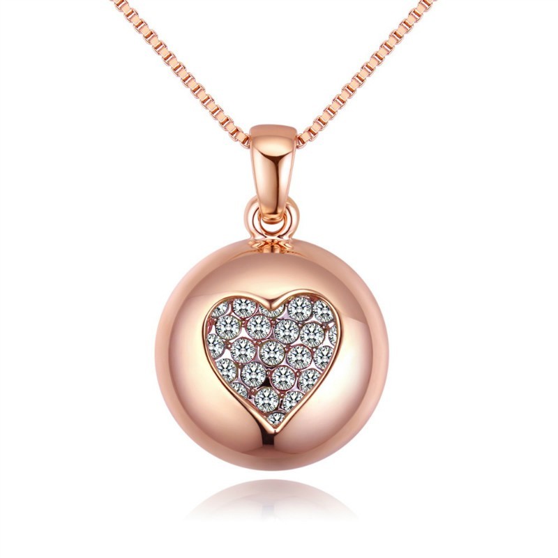 round heart necklace