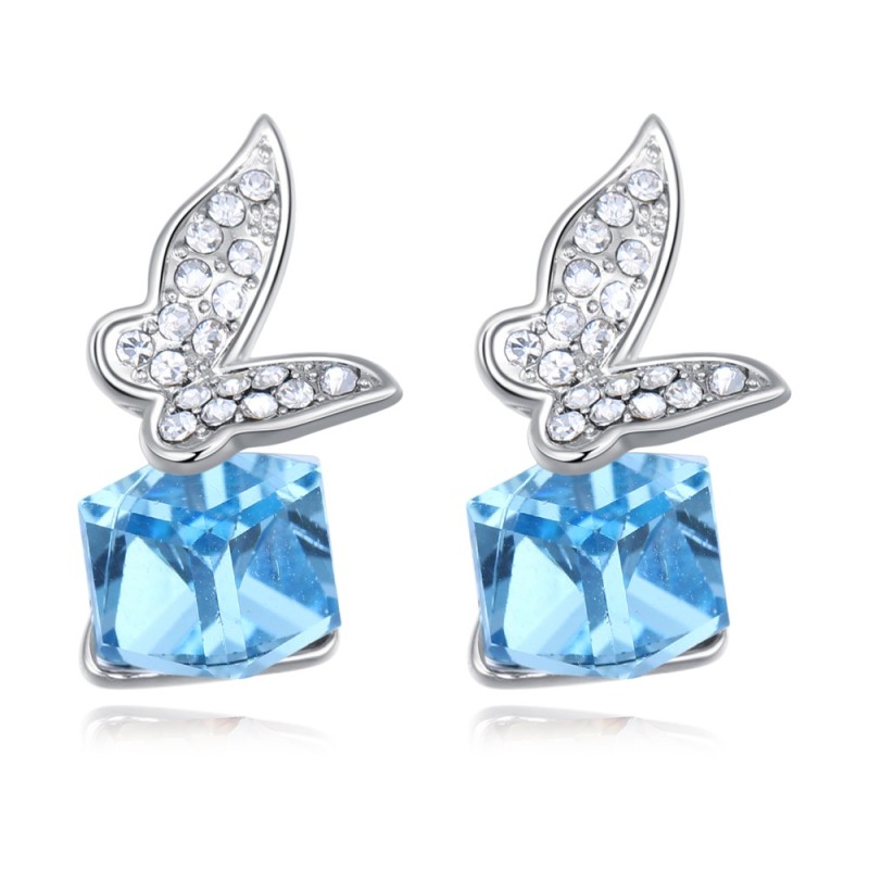 Butterfly square earrings