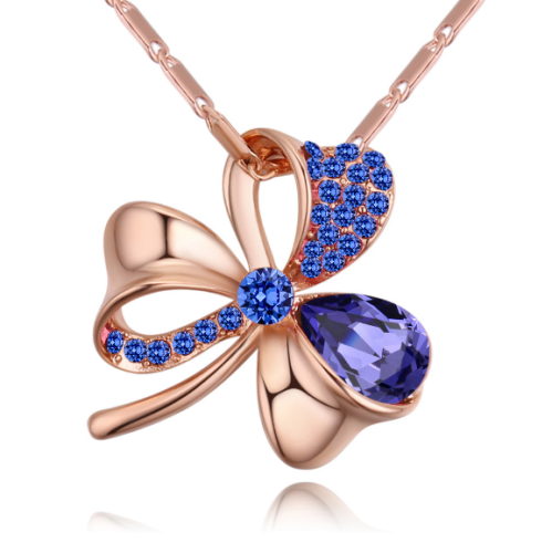 Three-leaf necklace