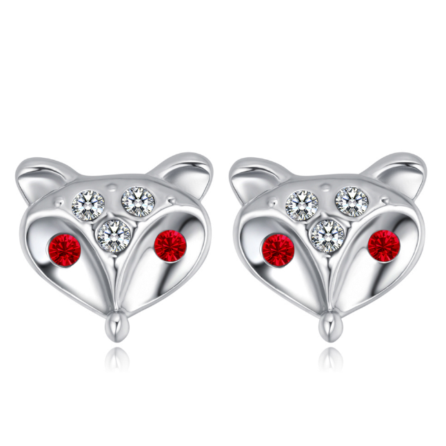 Fox head earrings