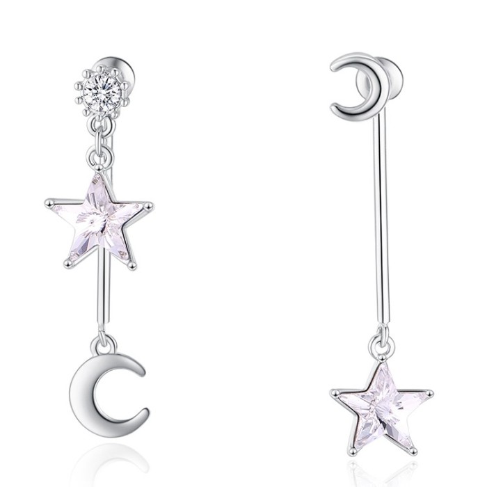 star moon earring