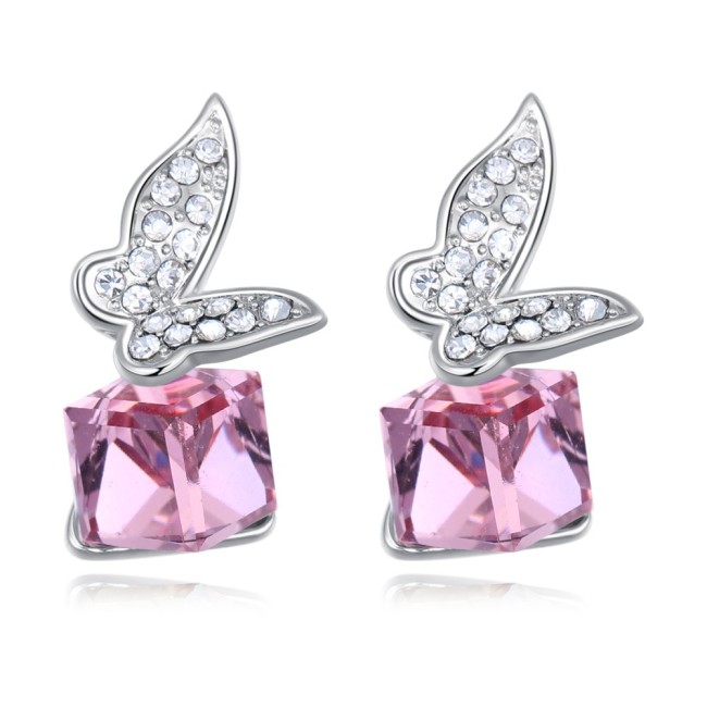 Butterfly square earrings