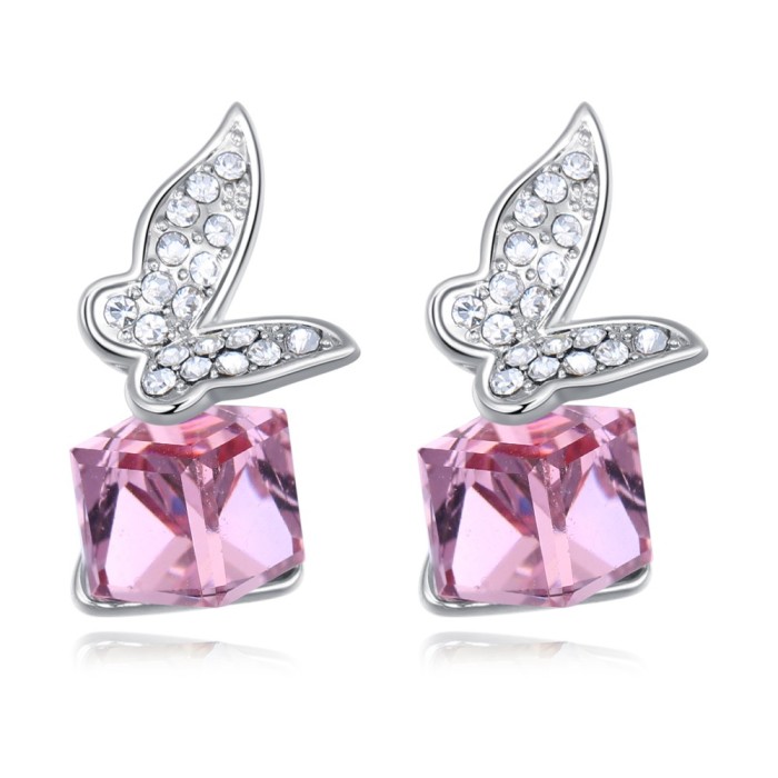 Butterfly square earrings