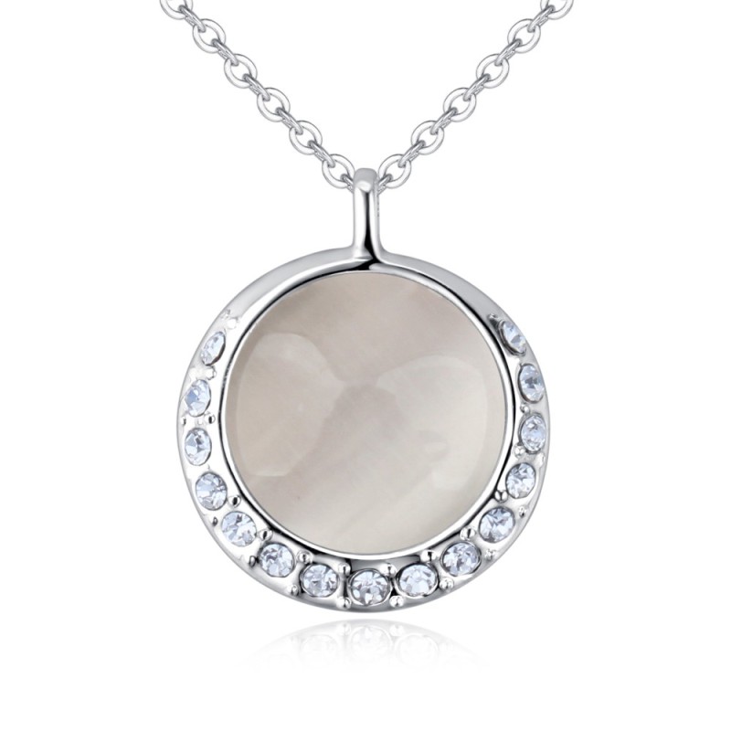 round cat stone necklace 26118
