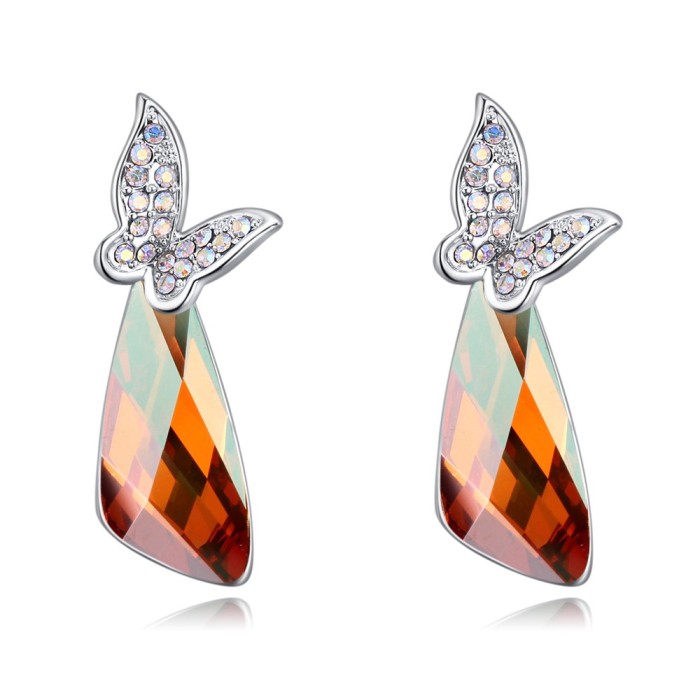 Butterfly drops earrings