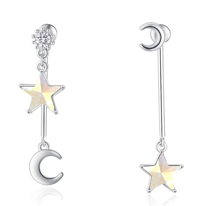 star moon earring