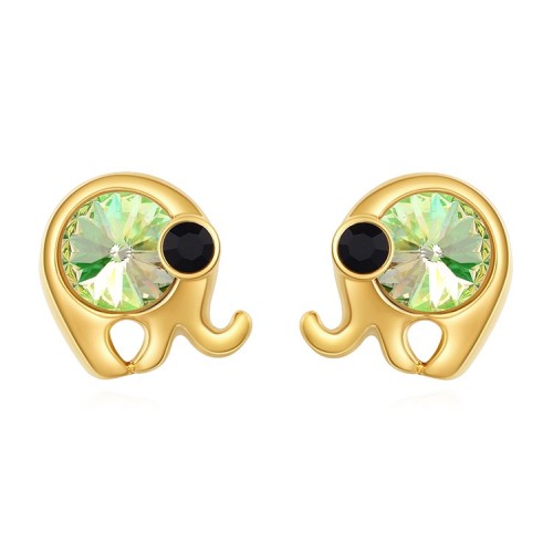 Golden elephant earrings