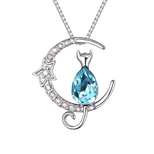 star moon Cat necklace