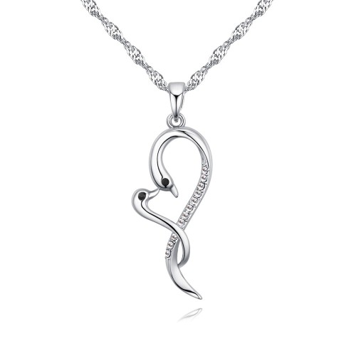 swan heart necklace 26739