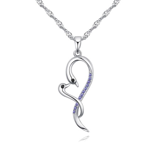swan heart necklace