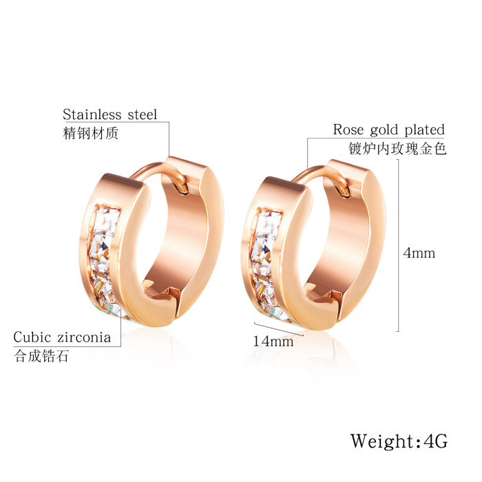 Cross-Border European and American Fashion Classic Earrings Fashion Stainless Steel Earrings Wholesale Gb584