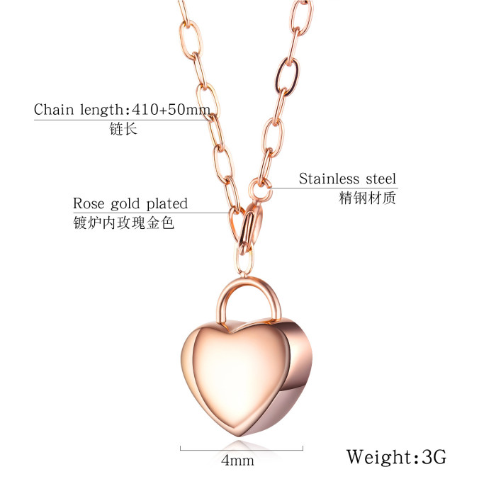 Korean-Style Sweater Necklace Fashion Ins Women Titanium Steel Lovely Pendant Necklace Long Necklace Gb1613