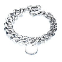 Fashion New Rock Hip Hop Stylish Tide Man Bracelet Stainless Steel Jewelry Gift Titanium Steel Men's Bracelet Gb1054