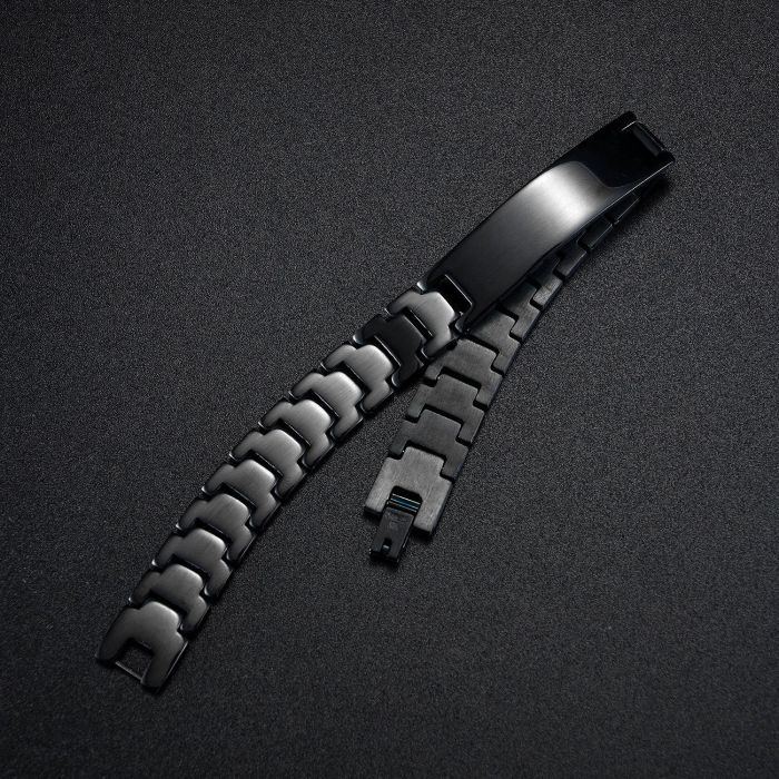 Fashion Simple Watch Chain Stainless Steel Adjustable bracelet Jewelry Men's Titanium Steel Smooth Curved Bracelet Gb1049