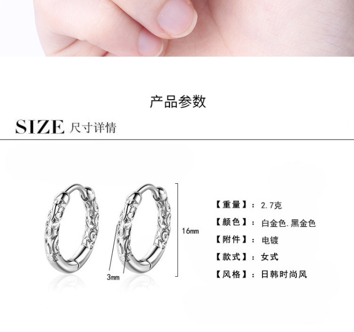 Hoop Earrings Korean-Style Earrings Sweet  Earings Fashion Jewelry Zx552