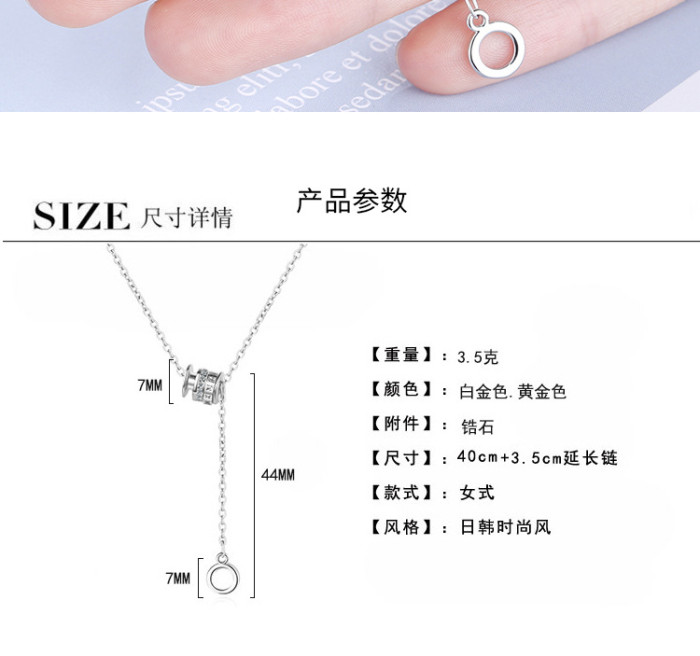 INS Necklace Female Diamond Simple Short Chunky Necklace Zxn511