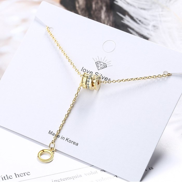 INS Necklace Female Diamond Simple Short Chunky Necklace Zxn511