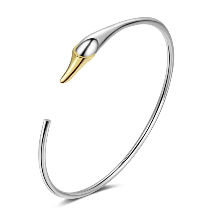 Swan Bangle Ins Non-Mainstream Design Girls Korean Version of Sweet Opening Bracelet Love Bracelet Zxb175