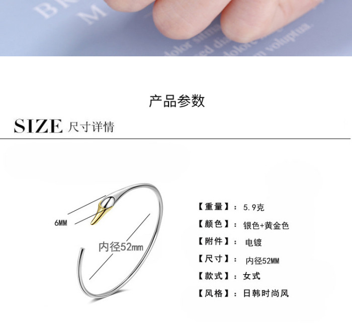 Swan Bangle Ins Non-Mainstream Design Girls Korean Version of Sweet Opening Bracelet Love Bracelet Zxb175