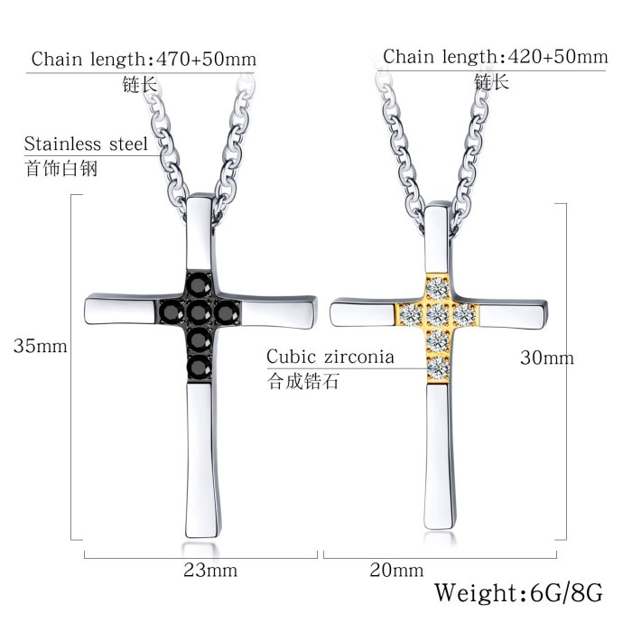 Korean-Style Hot-Selling Clavicle Chain Cool Simple Stainless Steel Pendant Couple's Titanium Steel Necklace Lovers' Gift Gb1586
