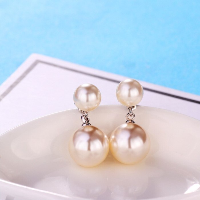 Earrings Ornament Women's Fashion Simple Atmosphere Imitation Pearl Earrings All-match Gift 087092