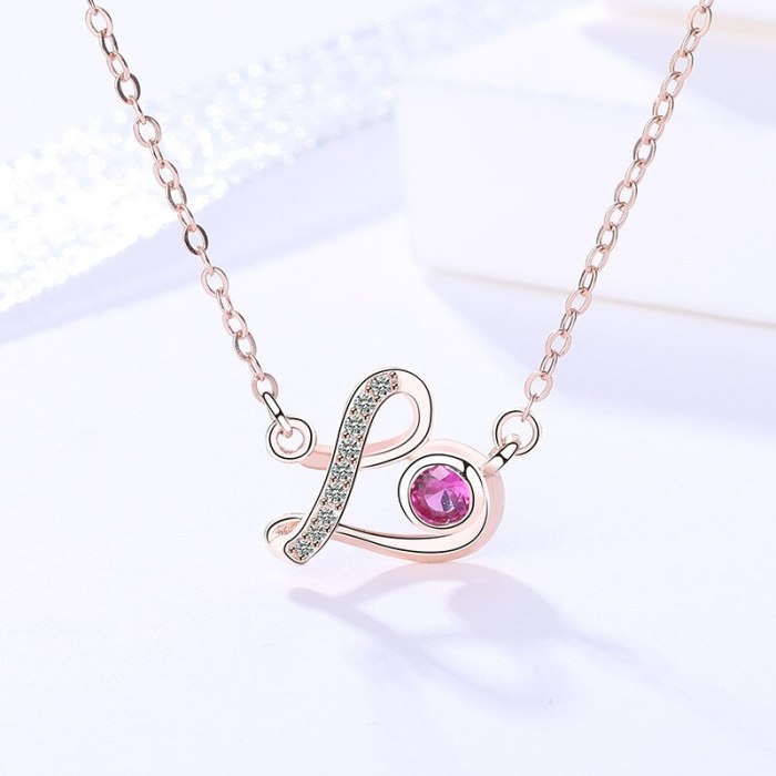 S925 Sterling Silver Ornament Female Hipster Lovely Necklace Micro Pave Zircon Necklace Silver Jewelry Custom Wholesale Mla552a