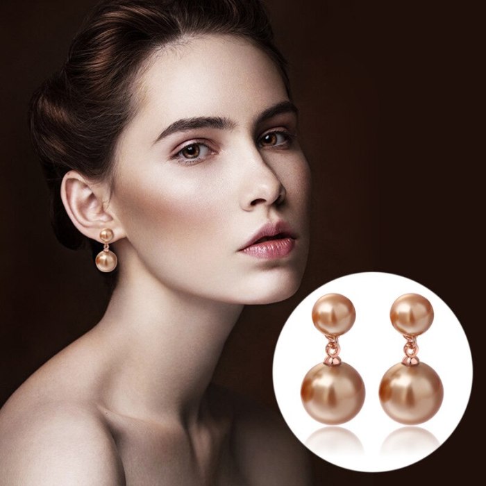 Earrings Ornament Women's Fashion Simple Atmosphere Imitation Pearl Earrings All-match Gift 087092