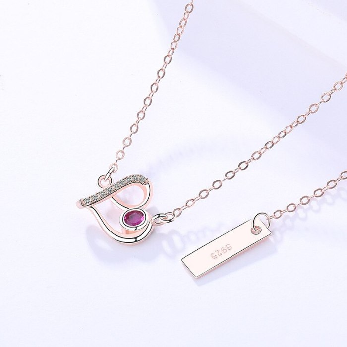 S925 Sterling Silver Ornament Female Hipster Lovely Necklace Micro Pave Zircon Necklace Silver Jewelry Custom Wholesale Mla552a